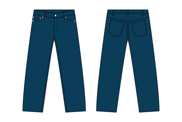 Illustration Simple Denim Pants — 图库矢量图片