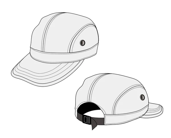 Ilustración Gorra Béisbol Casco — Vector de stock