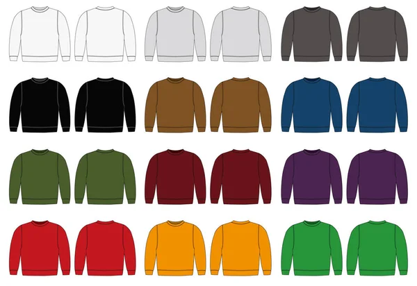 Illustration Sweat Shirt Color Variations — Stockvektor
