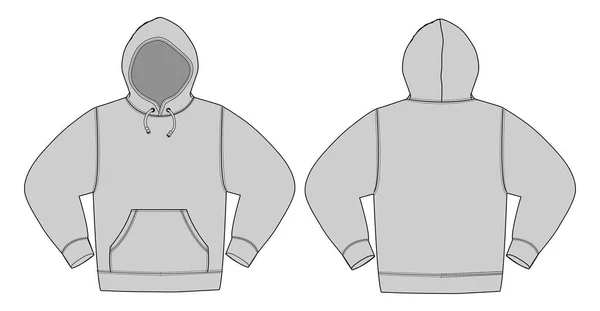 Illustration Hoodie Hooded Sweatshirt — Stock Vector