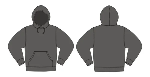 Illustration Hoodie Hooded Sweatshirt — Stock Vector