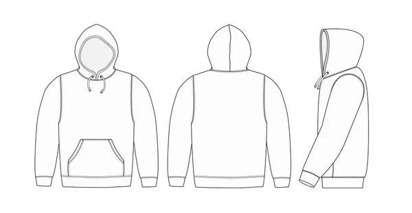 Illustration Hoodie Hooded Sweatshirt — 图库矢量图片