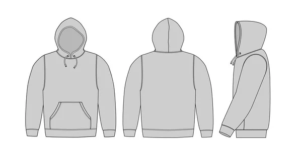 Illustration Hoodie Hooded Sweatshirt — Stock Vector