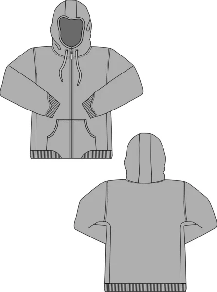 Illustration Hoodie Sweatshirt — Stockový vektor
