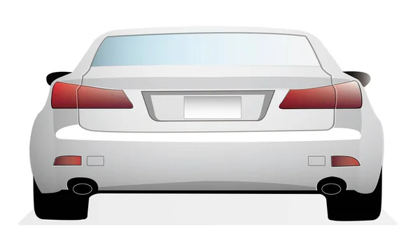Car Rear View Vector Illustration — Stockvektor