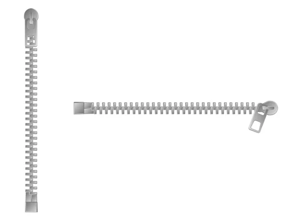 Zipper Fastener Vector Illustration — 스톡 벡터