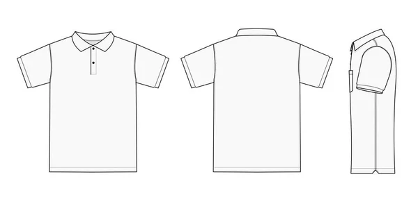 Vektorvorlage Illustration Des Poloshirts Kurzarm — Stockvektor