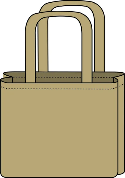 Vektor Illustration Tote Bag — Stock vektor