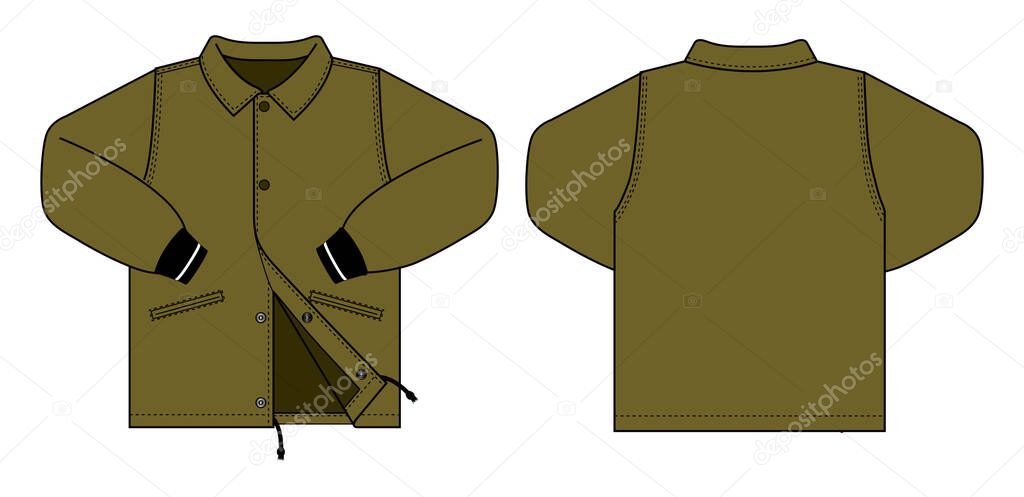Illustration of men's jacket
