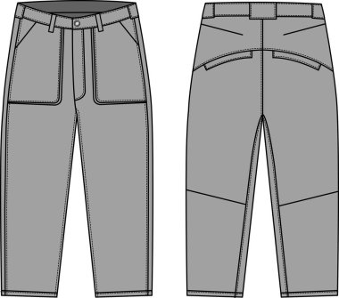 Denim pantolon vektör illüstrasyonu 