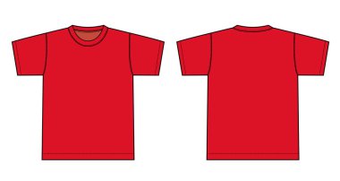 Kısa kollu Tişörtler vektör resimlemesi 