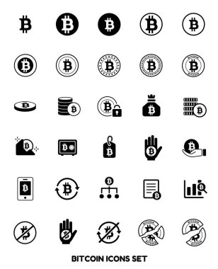 Bitcoin / kripto para birimi vektör simgesi belirlendi 