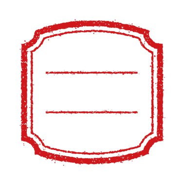 Vektör kauçuk damga şablon çizimi (metin / metin alanı yok)