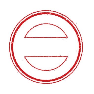 Vektör kauçuk damga şablon çizimi (metin / metin alanı yok)