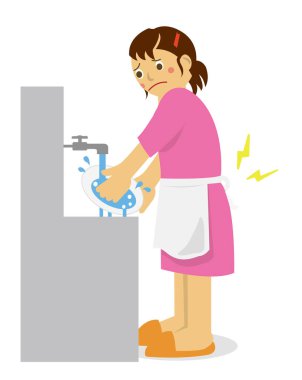 Kadınların sırt ağrısı vektör illüstrasyonu