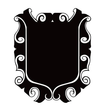 kalkan amblemi vektör ilüstrasyonu 