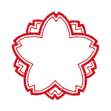 Kiraz çiçeği pulu çizimi