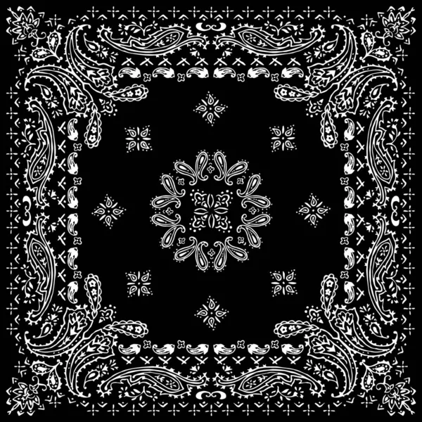 Illustrazione Vettoriale Del Modello Tessile Paisley Bandana Sciarpa Ecc — Vettoriale Stock