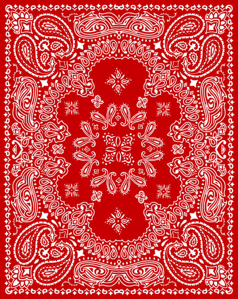 Paisley textile pattern vector illustration for bandana , scarf etc.