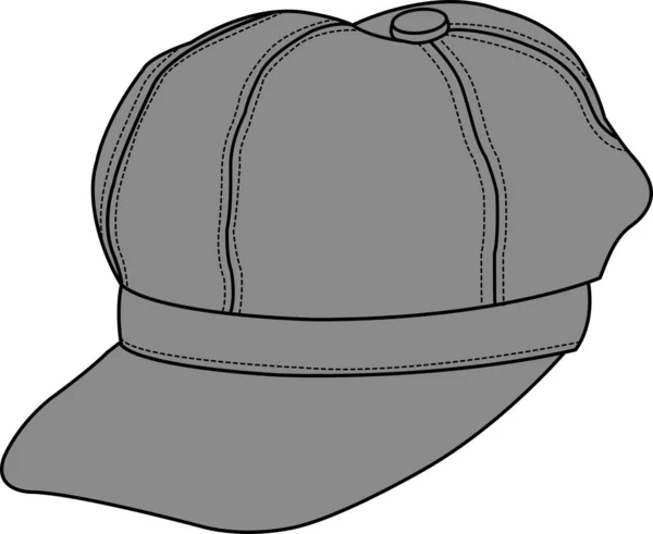 Newsboy Cap Vetor Ilustração — Vetor de Stock