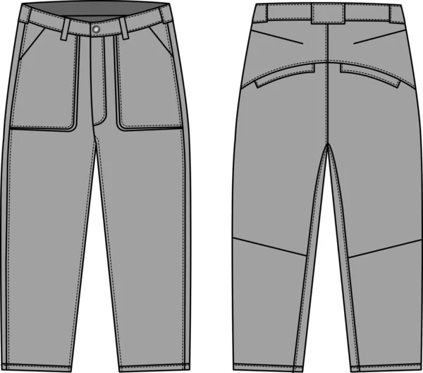 Denim Broek Vector Illustratie — Stockvector