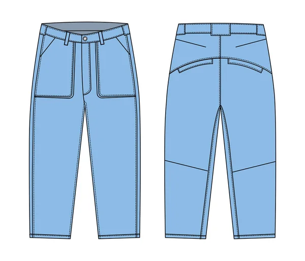 Vektorový Obrázek Džínových Kalhot — Stockový vektor
