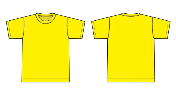 Kortsleeve Tshirts Template Vector Illustratie — Stockvector
