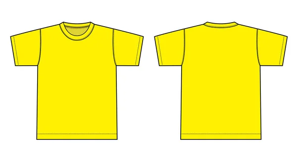 Camisetas Manga Corta Plantilla Vector Ilustración — Archivo Imágenes Vectoriales