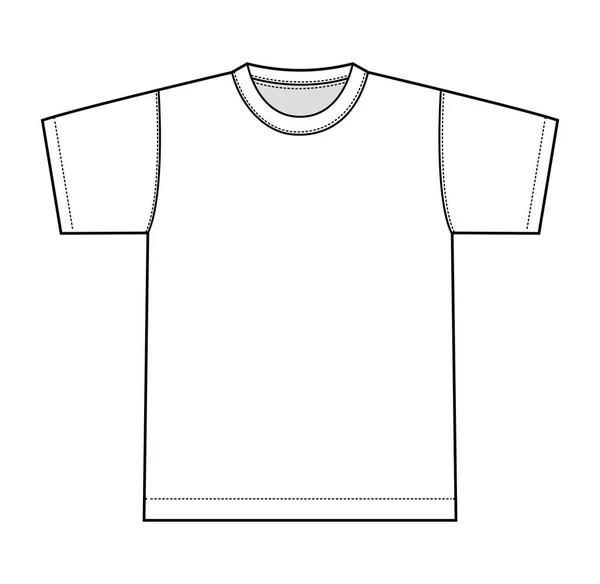 Korte Mouw Tshirts Sjabloon Vector Illustratie Voorkant — Stockvector