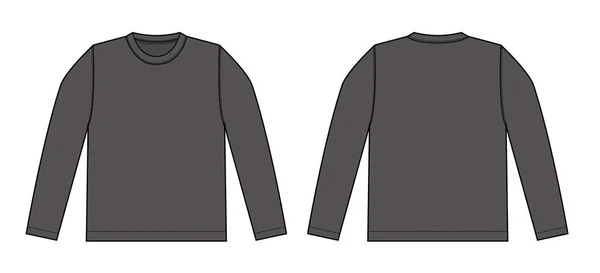 Langarm Shirt Vektor Illustration — Stockvektor