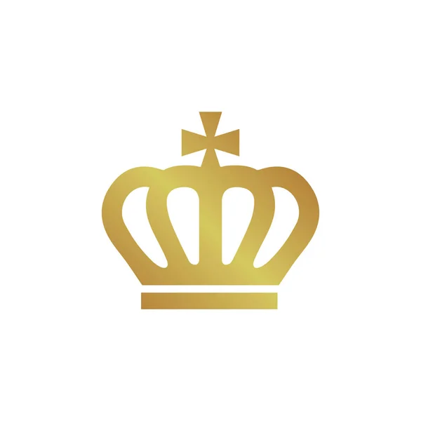 Gold Crown Icon Illustration — Stock Vector