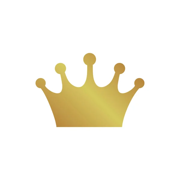 Золота Корона Ікона Ілюстрація — стоковий вектор