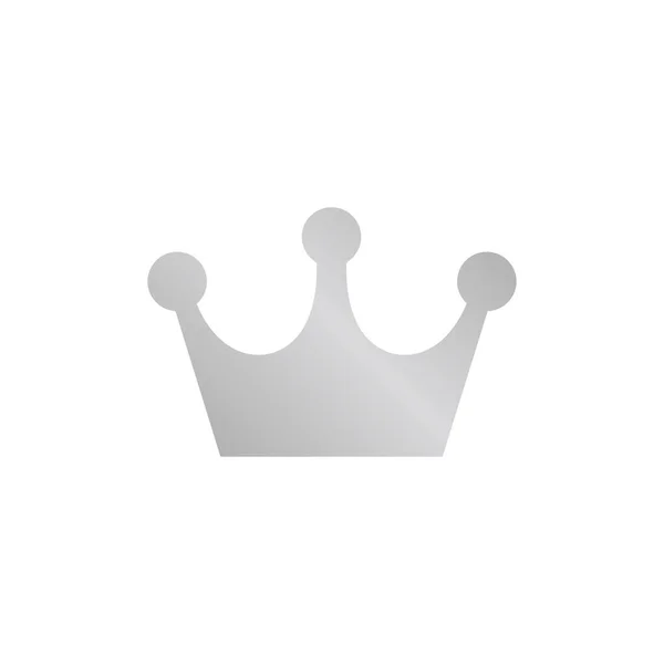Silver Crown Icon Illustration — Stock Vector