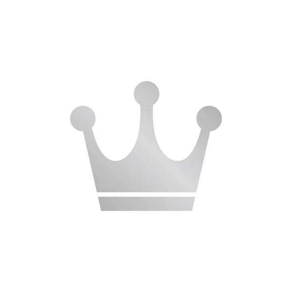 Silver Crown Icon Illustration — Stock Vector
