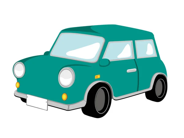 Desenhos Animados Mini Carro Vetor Ilustração — Vetor de Stock