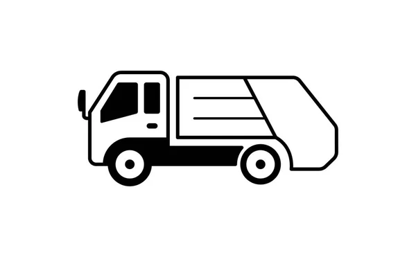 Ilustração Vetor Caminhão Lixo — Vetor de Stock