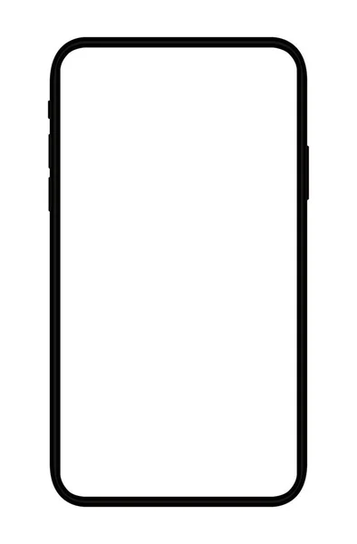 Běžná Ilustrace Rámu Smartphonu — Stockový vektor