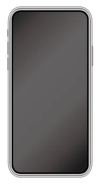 Ilustrasi Tiruan Smartphone Umum Realistis Matikan Daya - Stok Vektor