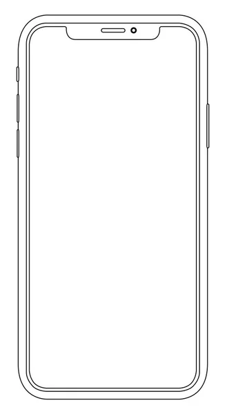 Gemeinsame Smartphone Rahmenillustration — Stockvektor