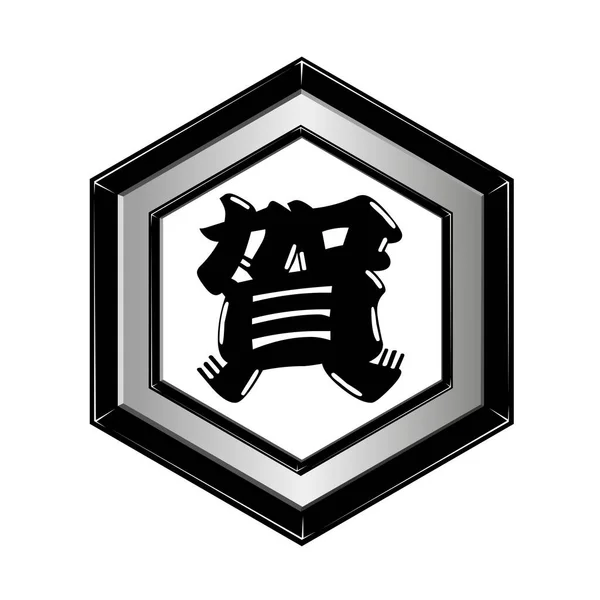 日本の六角形の菱形図 — ストックベクタ