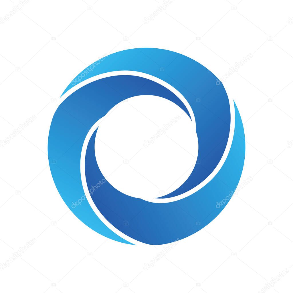 Wave / whirlpool logo icon illustration
