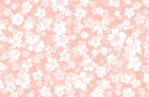 Illustration Fond Couleur Pastel Floral Fleurs Cerisier — Photo