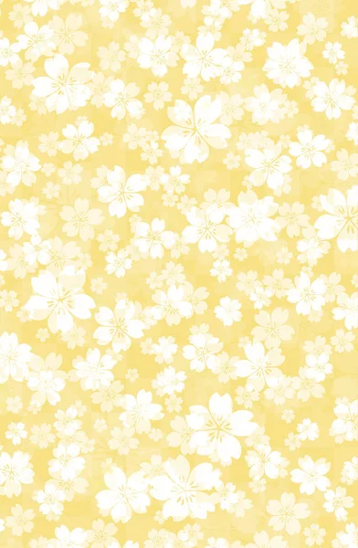 Illustration Fond Couleur Pastel Floral Fleurs Cerisier — Photo