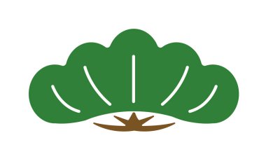 Japon geleneksel çam ağacı çizimi