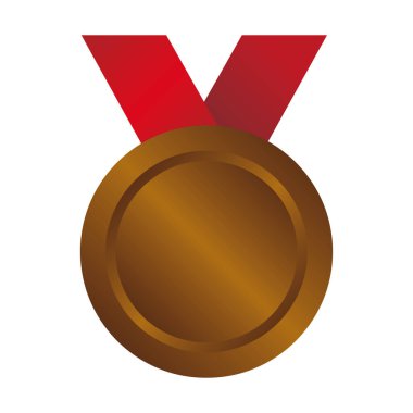 Bronz madalya ikonu illüstrasyonu