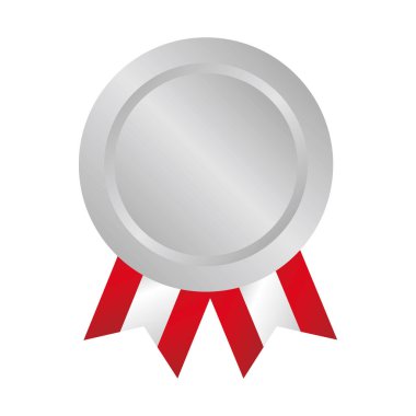 Gümüş madalya ikonu illüstrasyonu