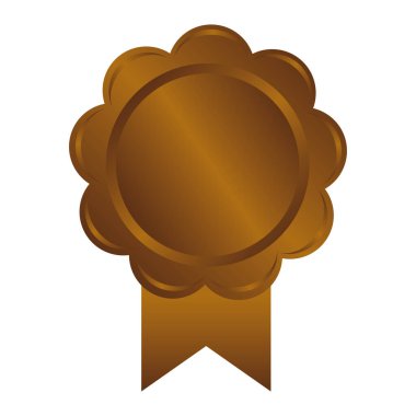 Bronz madalya ikonu illüstrasyonu
