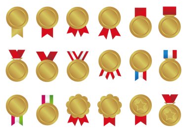 Altın madalya resimleme seti