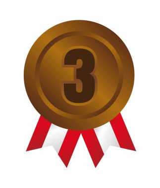 Madalya ikonu illüstrasyonu sıralaması. Üçüncü (bronz)