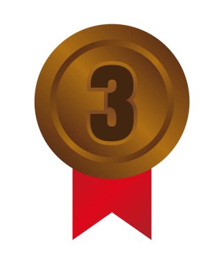 Madalya ikonu illüstrasyonu sıralaması. Üçüncü (bronz)